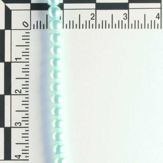 4mm Glass Pearls - 8" strand