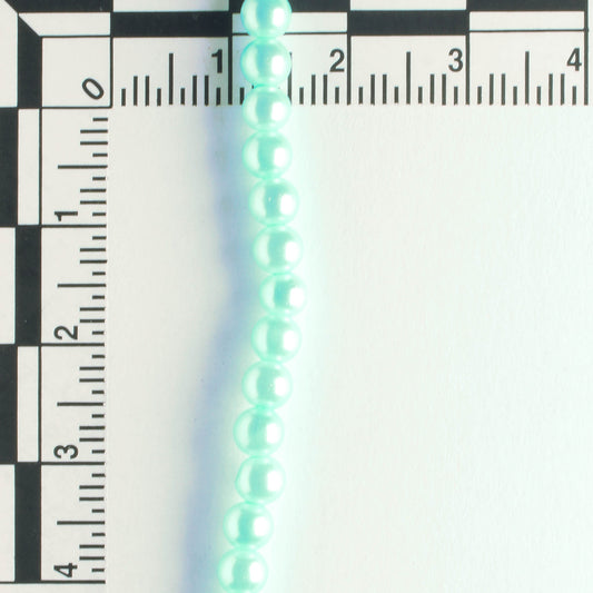 4mm Glass Pearls - 8" strand