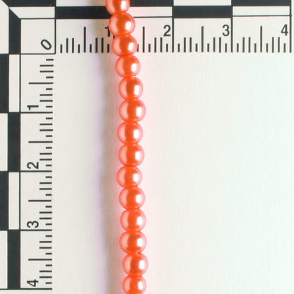 4mm Glass Pearls - 8" strand