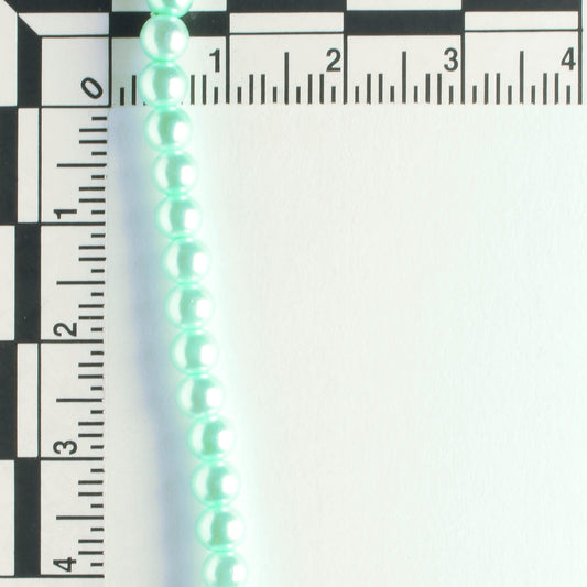 4mm Glass Pearls - 8" strand