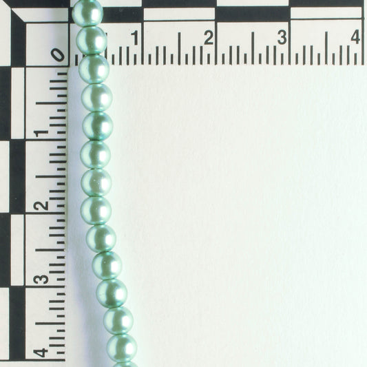 4mm Glass Pearls - 8" strand