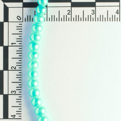 4mm Glass Pearls - 8" strand