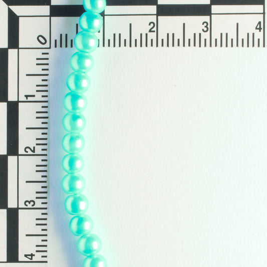 4mm Glass Pearls - 8" strand