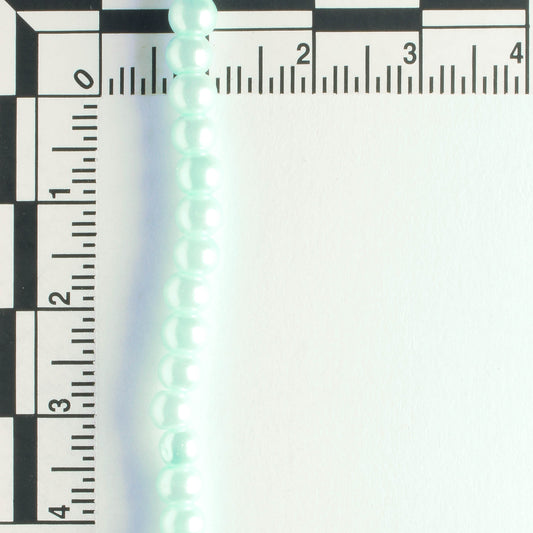 4mm Glass Pearls - 8" strand