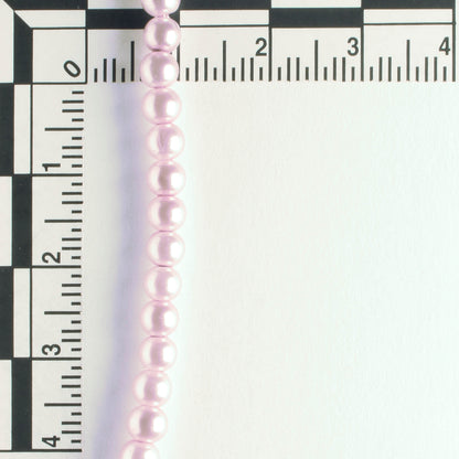 4mm Glass Pearls - 8" strand