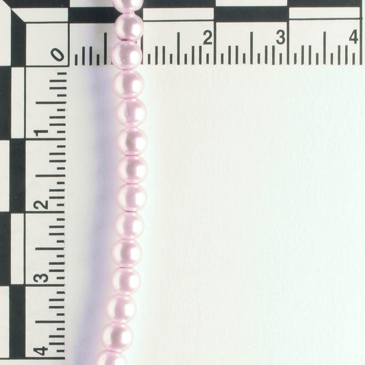 4mm Glass Pearls - 8" strand