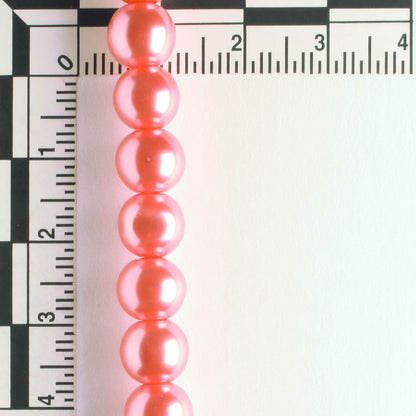8mm Glass Pearls - 8" strand