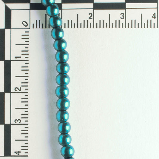 4mm Glass Pearls - 8" strand