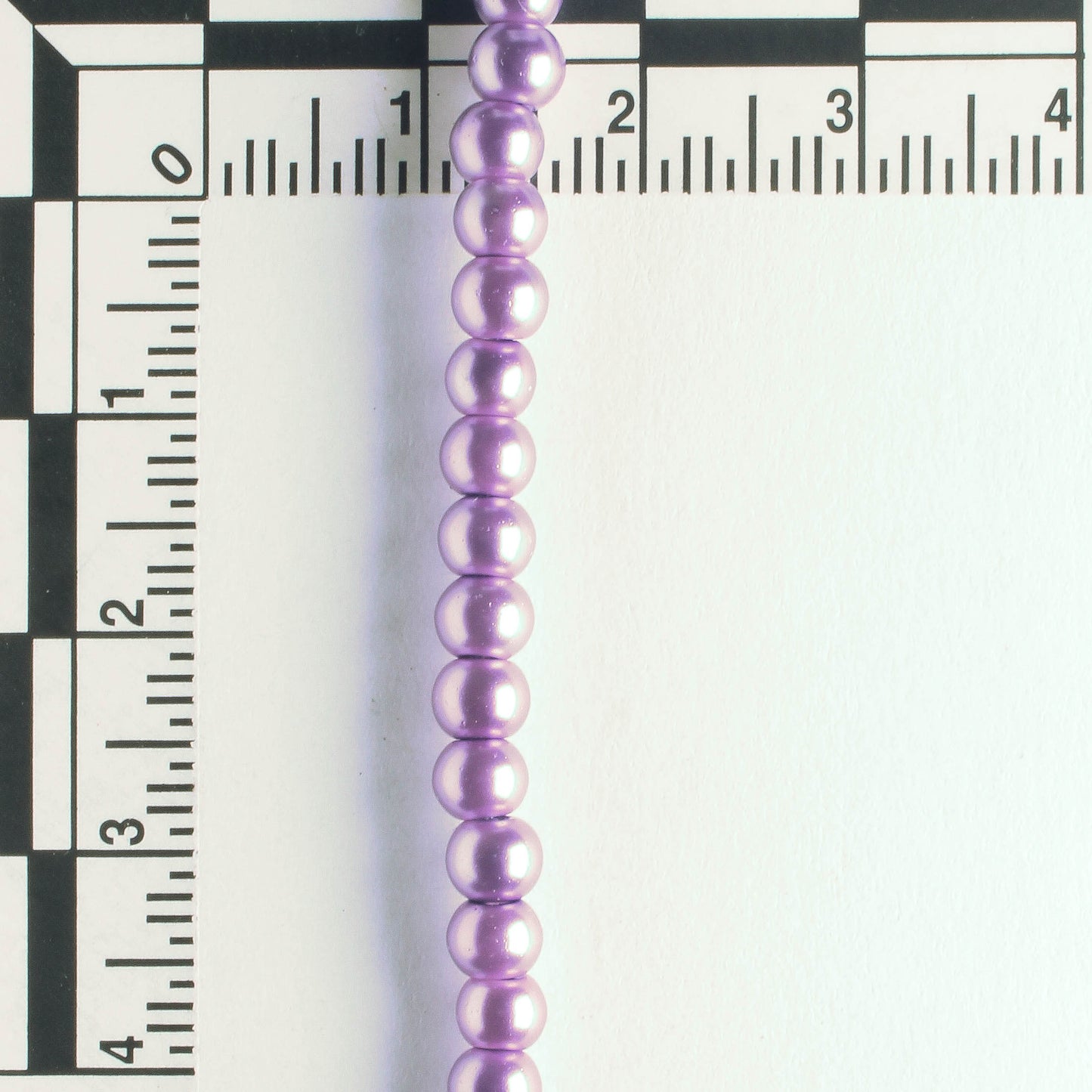 4mm Glass Pearls - 8" strand