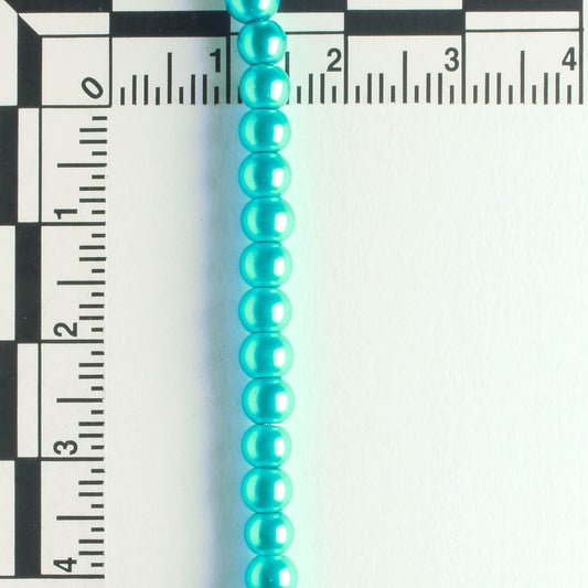 4mm Glass Pearls - 8" strand