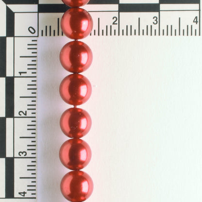 8mm Glass Pearls - 8" strand