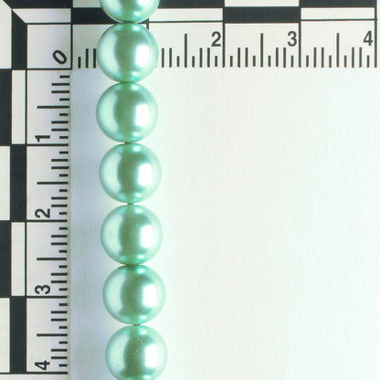 8mm Glass Pearls - 8" strand