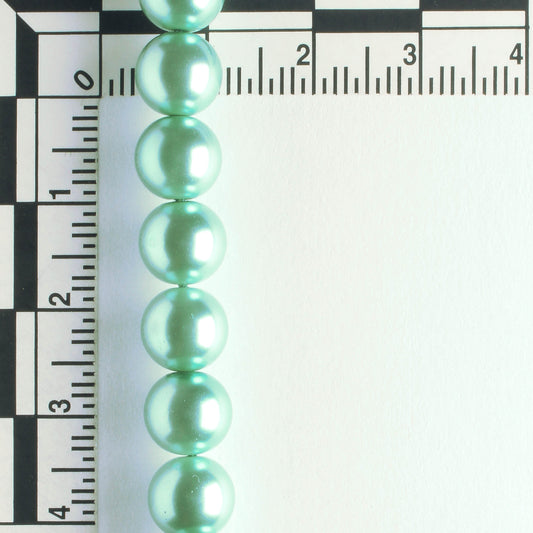 8mm Glass Pearls - 8" strand