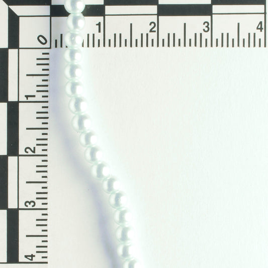 3mm Glass Pearls - 8" strand