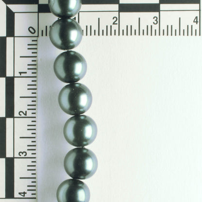 8mm Glass Pearls - 8" strand