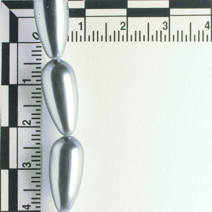 18mm x 8mm Glass Pearl - 8" strand