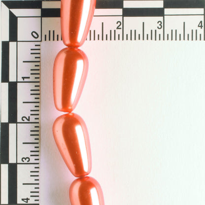 16mm x 8mm Glass Pearl - 8" strand