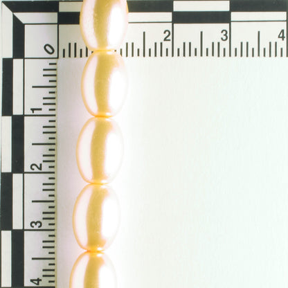 11mm x 9mm Glass Pearl - 8" strand