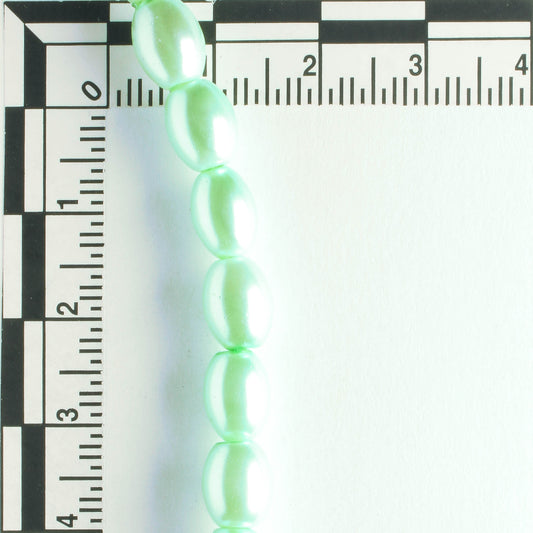 8mm x 6mm Glass Pearl - 8" strand