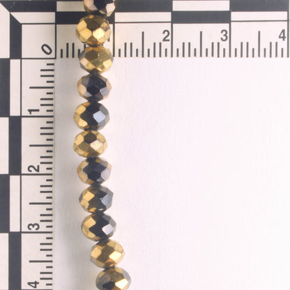 Chinese Crystal Rondelles - 8" strand