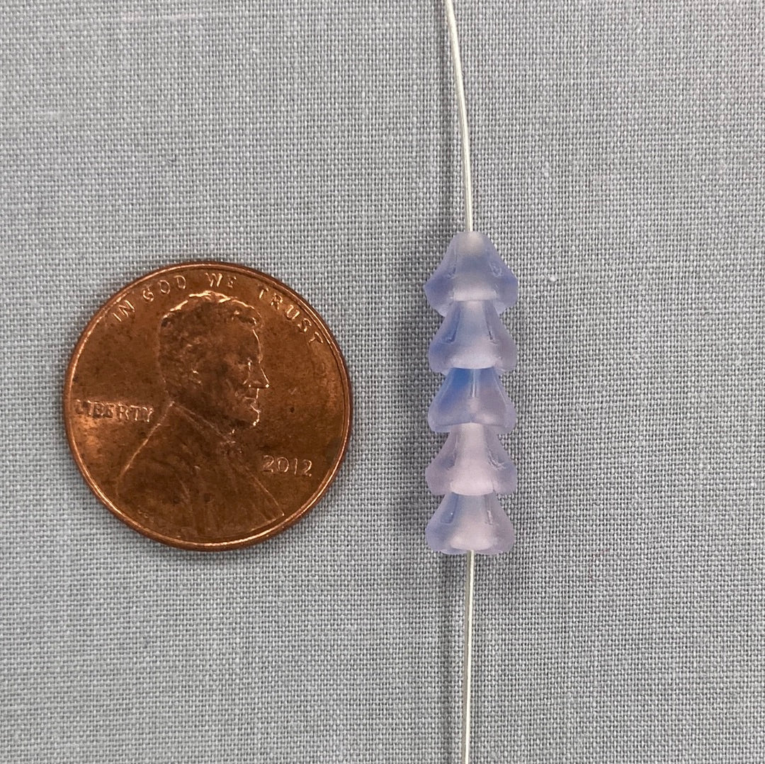 5x6mm Bell Flower - Pink/Blue - qty 25