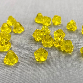 5x6mm Bell Flower - Yellow - qty 25