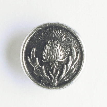 Thistle Button - Antique Pewter