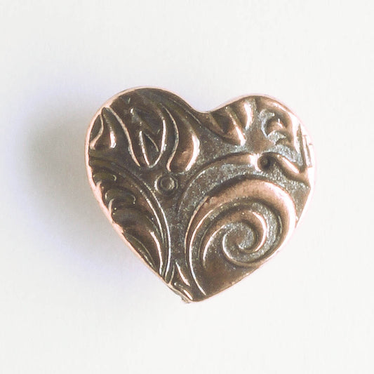 Amore Button - Antique Copper