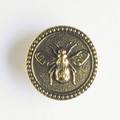 Bee Button - Antique Gold
