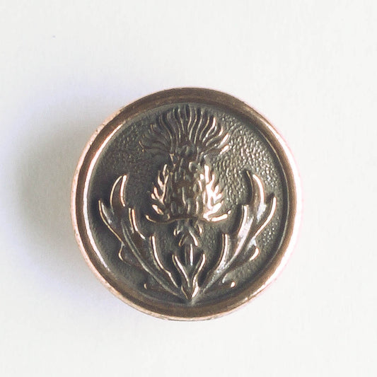 Thistle Button - Antique Copper