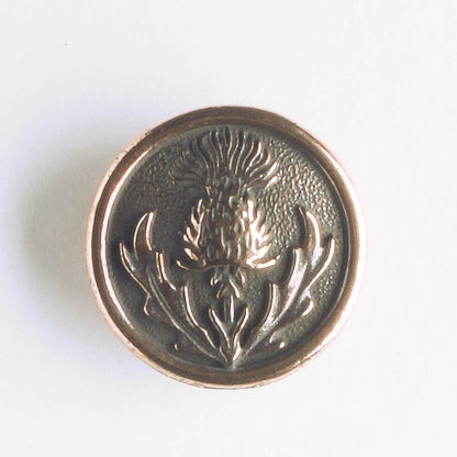 Thistle Button - Antique Copper