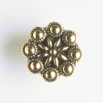 Rosette Button - Antique Gold
