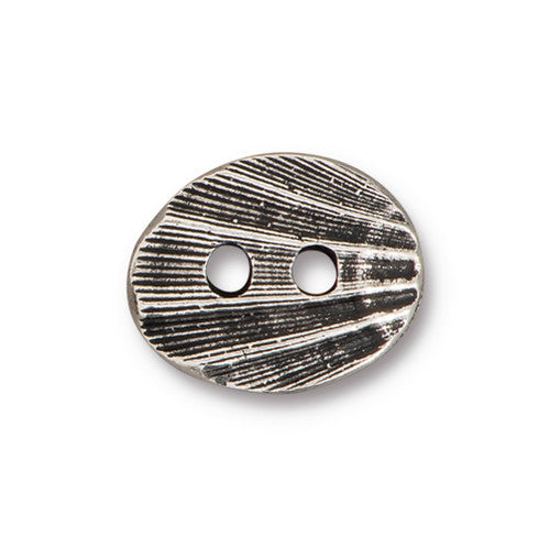 Shell Button Silver Oval Shell Button - Antique Silver – Jennifer Wiles Studio