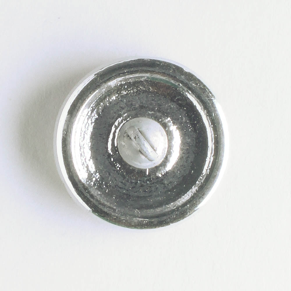 Flower and Leaves Button - Volcano with Silver Accents