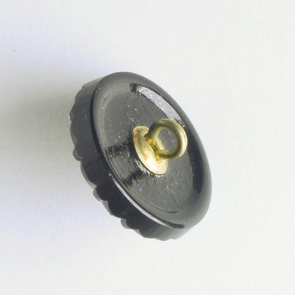 Collarett Button - Black with Gold and Silver Accents