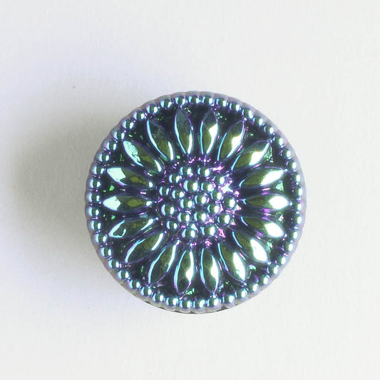 Daisy Button - Black with an AB Finish