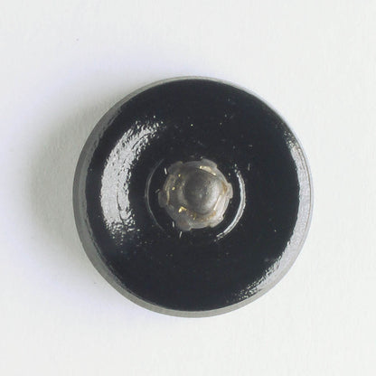 Mandala Button - Black with Silver Accents