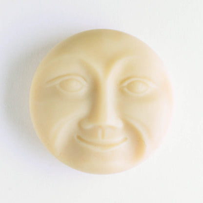 Moon Face Button - Matte Bone