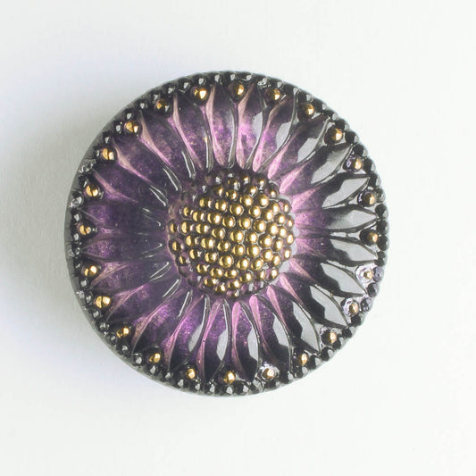 Sunflower Button - Purple