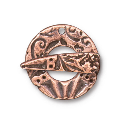 Flora Toggle Clasp - Antique Copper