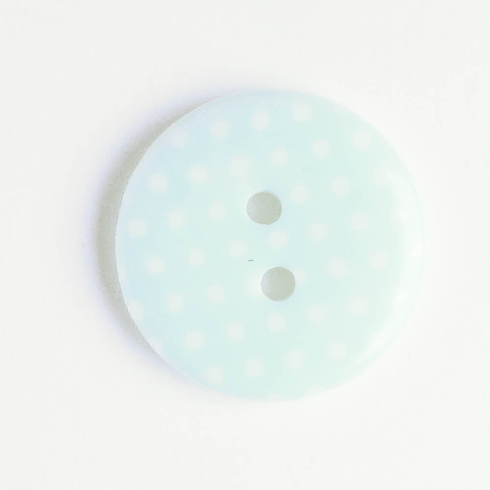 Button - Green Dots - Plastic
