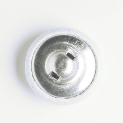 Fabric Covered Button - White Snowflake