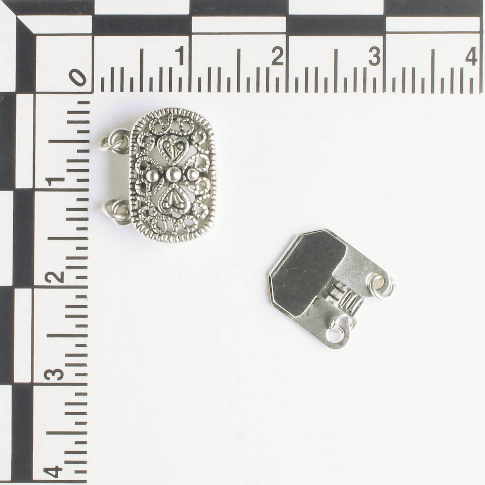 Clasp 2 Strand Silver