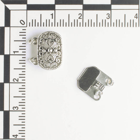 Clasp 2 Strand Silver