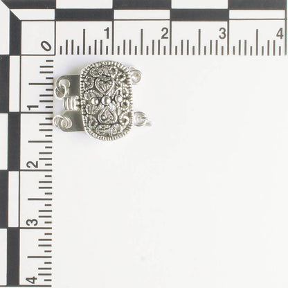 Clasp 2 Strand Silver