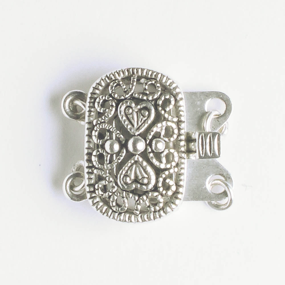 Clasp 2 Strand Silver