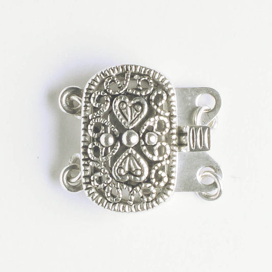 Clasp 2 Strand Silver