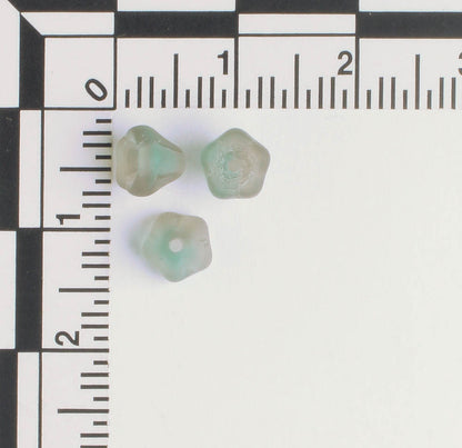 5x6mm Bell Flower - Green/Gray - qty 25