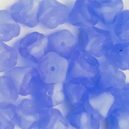 5x6mm Bell Flower - Blue - qty 25