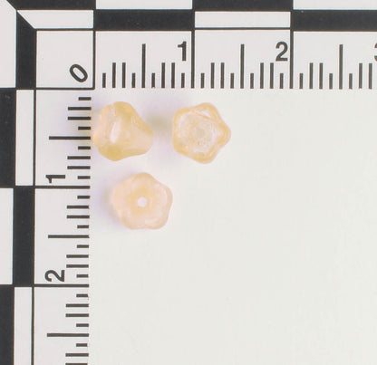 5x6mm Bell Flower - Apricot - qty 25